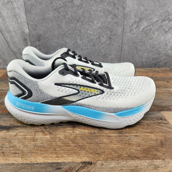 Brooks Glycerin 21 Size 8.5 Mens Coconut Forged Iron Grey Black Casual Shoes